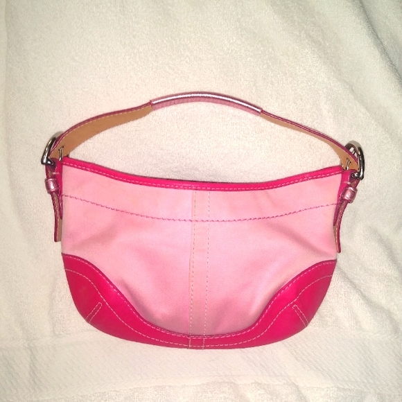 Coach Bags Coach Hobo Leather Trim Bag Hot Pink Light Pink No Lo